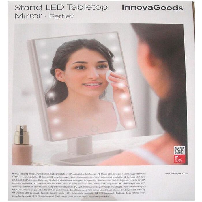 Espejo LED Táctil de Sobremesa Perflex InnovaGoods 1 Espejo LED Táctil de Sobremesa Perflex InnovaGoods 1