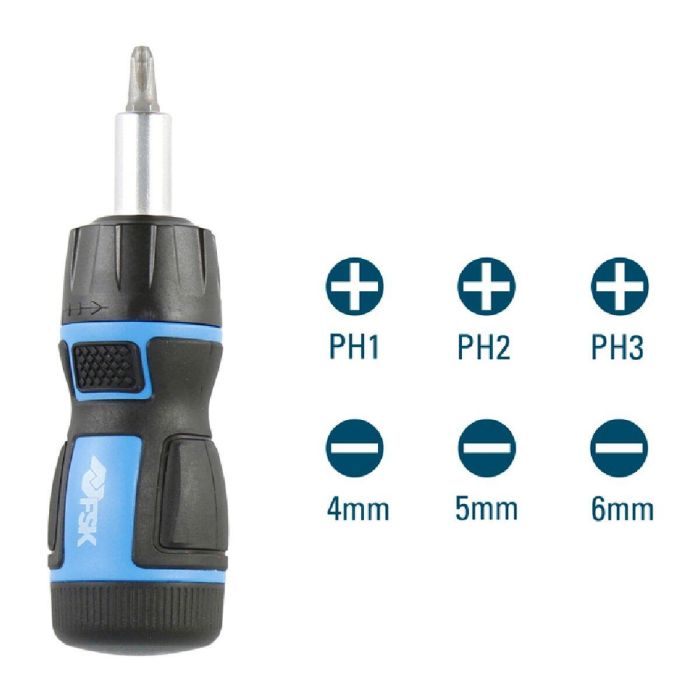 Set de Destornilladores Ferrestock Destornillador de carraca (6 pcs) 4 Set de Destornilladores Ferrestock Destornillador de carraca (6 pcs) 4