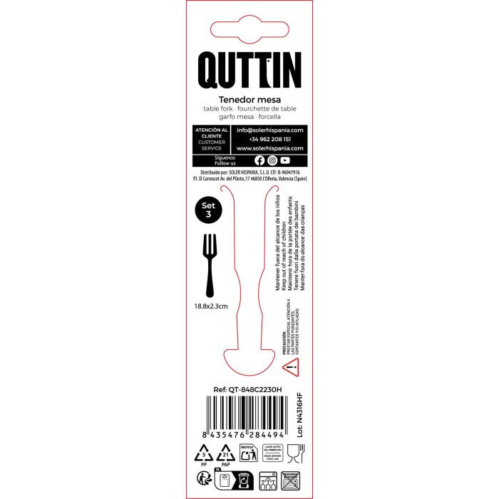 Set de 3 Tenedores Mesa Madrid 2mm - Inde (12 Cajas) 3 Set de 3 Tenedores Mesa Madrid 2mm - Inde (12 Cajas) 3