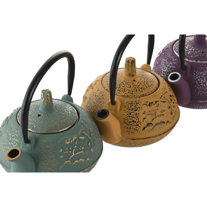 Tetera Oriental DKD Home Decor Amarillo Verde 11 x 12.5 x 13.3 cm (3 Unidades) 3 Tetera Oriental DKD Home Decor Amarillo Verde 11 x 12.5 x 13.3 cm (3 Unidades) 3