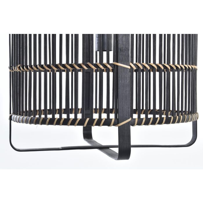 DKD Home Decor Lámpara de Techo Colonial Negra de Bambú, con 1 Bombilla E27 50W 220V, 40cm Ancho x 40cm Largo x 35cm Alto 2 DKD Home Decor Lámpara de Techo Colonial Negra de Bambú, con 1 Bombilla E27 50W 220V, 40cm Ancho x 40cm Largo x 35cm Alto 2