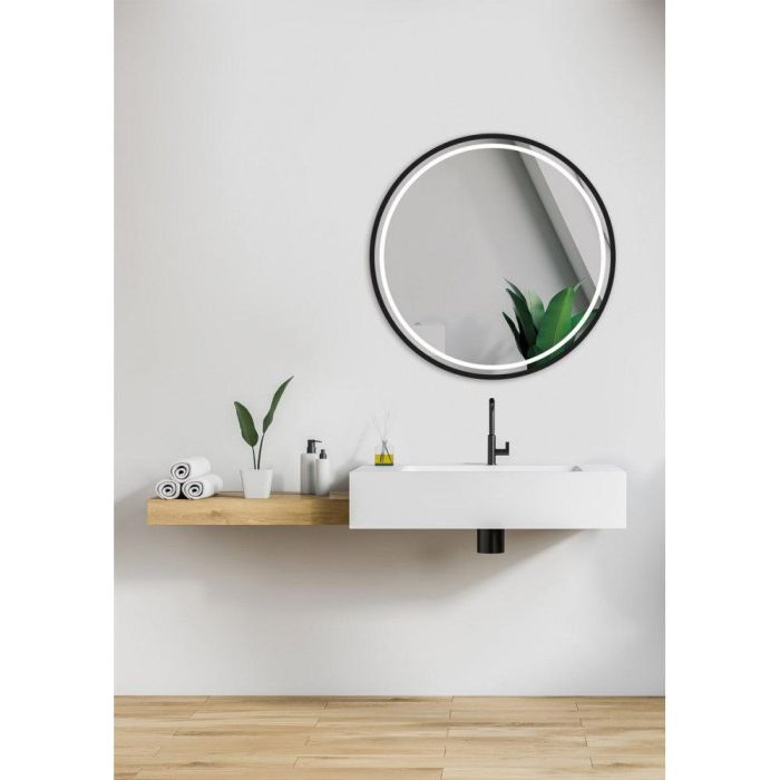 Espejo Iluminado Baño "Alemania" Ø90Cm Blanco Frío/Natural/Cálido Sensor Antivaho/On-Off Dimable Marco [LIMEX-ALEM005/90NG 2 Espejo Iluminado Baño "Alemania" Ø90Cm Blanco Frío/Natural/Cálido Sensor Antivaho/On-Off Dimable Marco [LIMEX-ALEM005/90NG 2