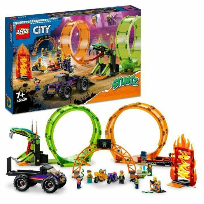 LEGO City Pista Acrobática con Doble Rizo Stuntshow-Doppellooping Juego de Construcción 598 Piezas