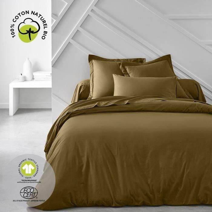 Today TOD3574643512550 Juego de Cama Algodón Orgánico 220 x 240 cm Bronce Incluye 2 Fundas de Almohada 1 Today TOD3574643512550 Juego de Cama Algodón Orgánico 220 x 240 cm Bronce Incluye 2 Fundas de Almohada 1
