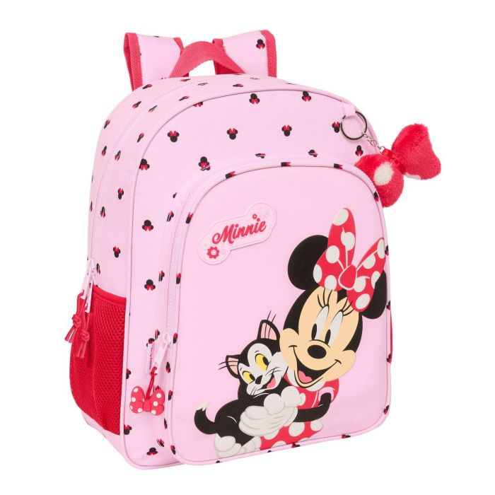 Mochila Escolar Minnie Mouse Naive Rosa 32 x 38 x 12 cm