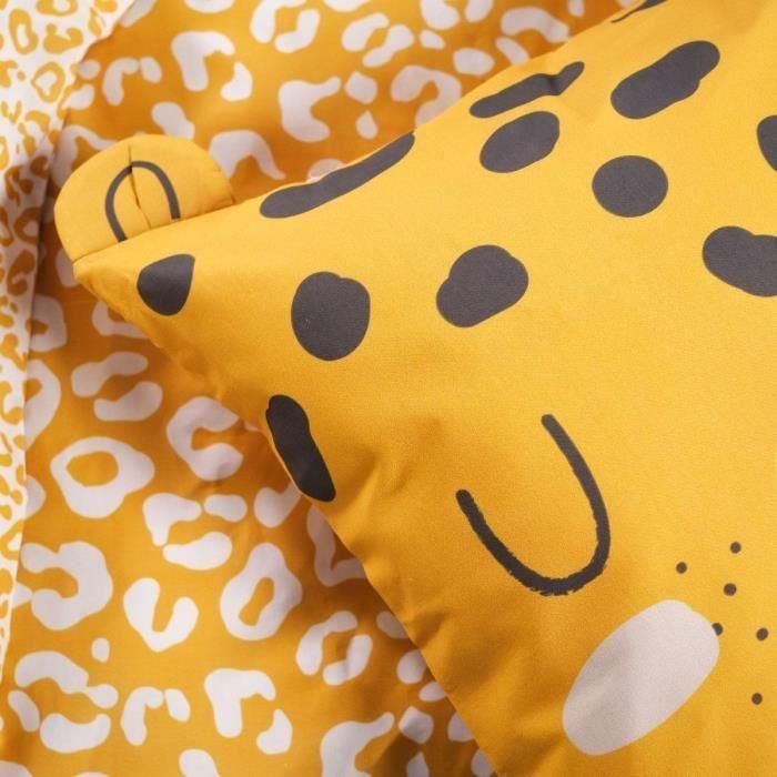 Ropa de cama infantil TODAY Funny - 140x200 cm - 100% Algodón - estampado de leopardo 1