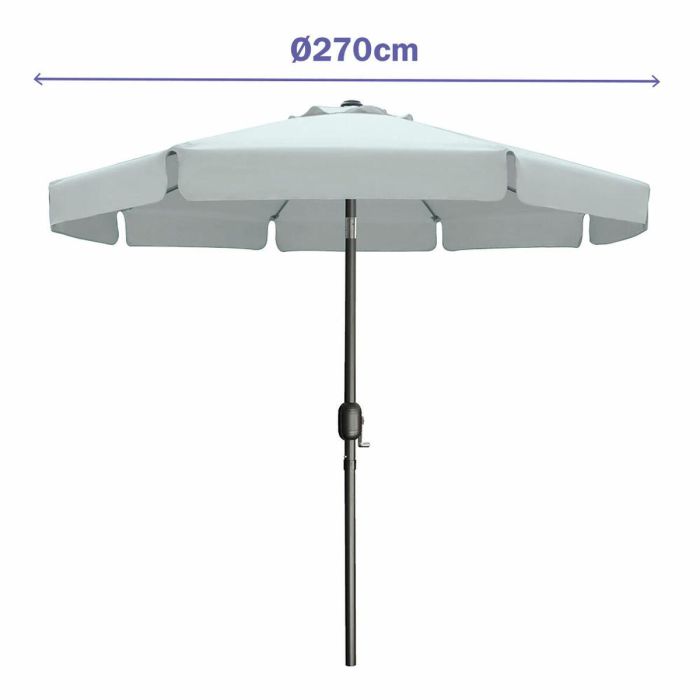 Marbueno Sombrilla Acero 8 Varillas D300 cm Polyester Blanco Jardin, Piscina y Terraza 10489 1 Marbueno Sombrilla Acero 8 Varillas D300 cm Polyester Blanco Jardin, Piscina y Terraza 10489 1