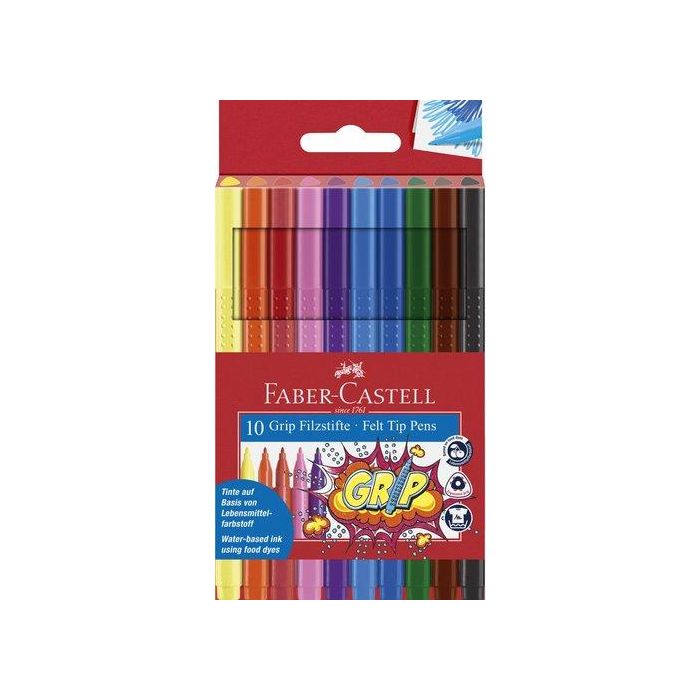 Rotulador Fibra Faber-Castell Grip 1553 Bolsa De 10