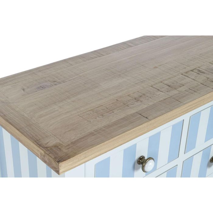 Consola Home ESPRIT Azul Blanco Madera de Paulonia 103 x 35 x 80 cm 9