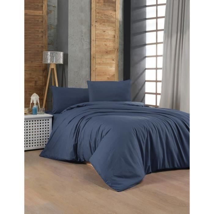 Juego de cama ASI8684282554158 - 1 funda nórdica 220x240 cm + 2 fundas de almohada 60x60 cm - 100% algodón reforzado - Azul 0 Juego de cama ASI8684282554158 - 1 funda nórdica 220x240 cm + 2 fundas de almohada 60x60 cm - 100% algodón reforzado - Azul 0