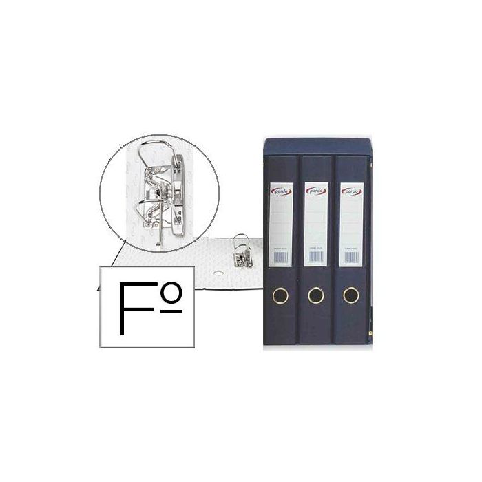 Modulo Pardo 3 Archivadores De Palanca Folio 2 Anillas 40 mm Azul 350x200x300 mm