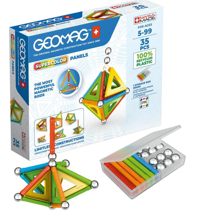 Geomag Green Super Colors Panels 35 00377 Toy Partner