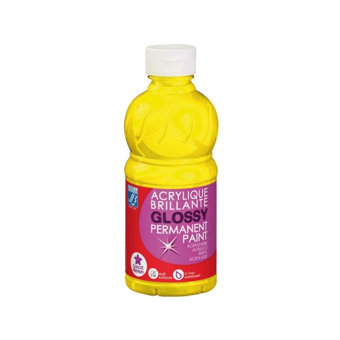 Pintura Acrilica L&B Brillo Amarillo Primario Bote De 250 mL 1