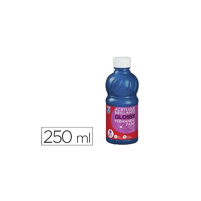 Pintura Acrilica L&B Brillo Azul Primario Bote De 250 mL