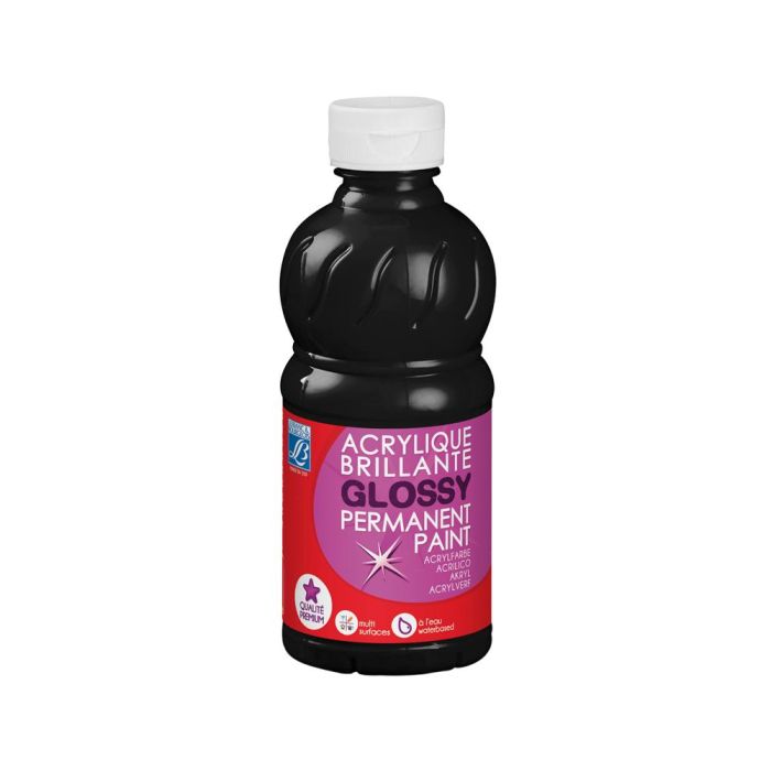 Pintura Acrilica L&B Brillo Negro Bote De 250 mL