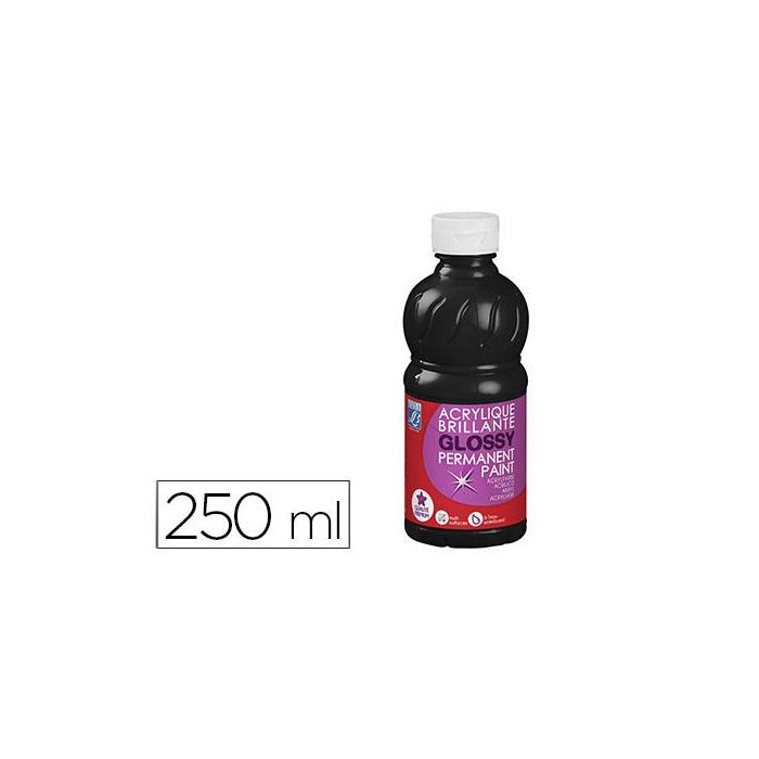 Pintura Acrilica L&B Brillo Negro Bote De 250 mL