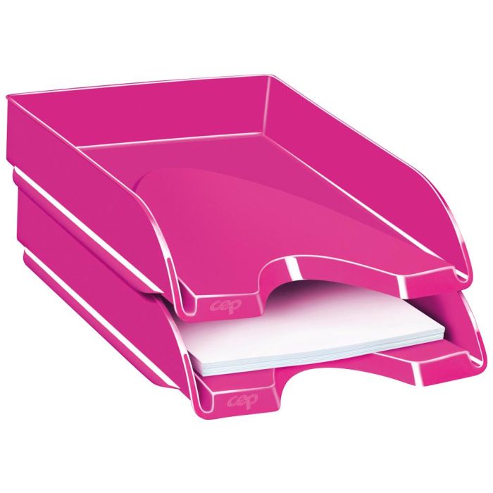 Bandeja Sobremesa Cep Plastico Rosa 257x348X66 mm 1