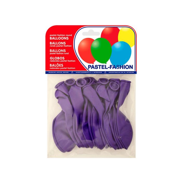 Globo 100% Latex Biodegradable Pastel Lila Bolsa De 20 Unidades