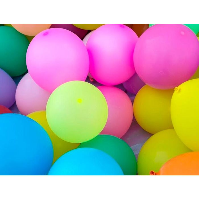 Globo 100% Latex Biodegradable Fluorescente Bolsa De 15 Unidades Colores Surtidos 1