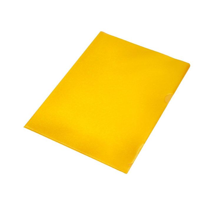 Carpeta Dossier Uñero Plastico Q-Connect Din A4 120 Micras Amarilla Caja De 100 Unidades 2