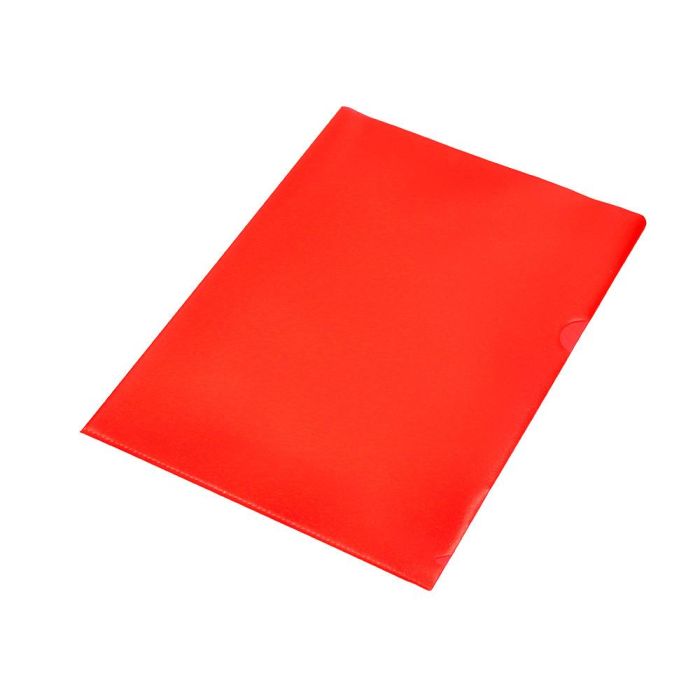 Carpeta Dossier Uñero Plastico Q-Connect Din A4 120 Micras Roja Caja De 100 Unidades 1