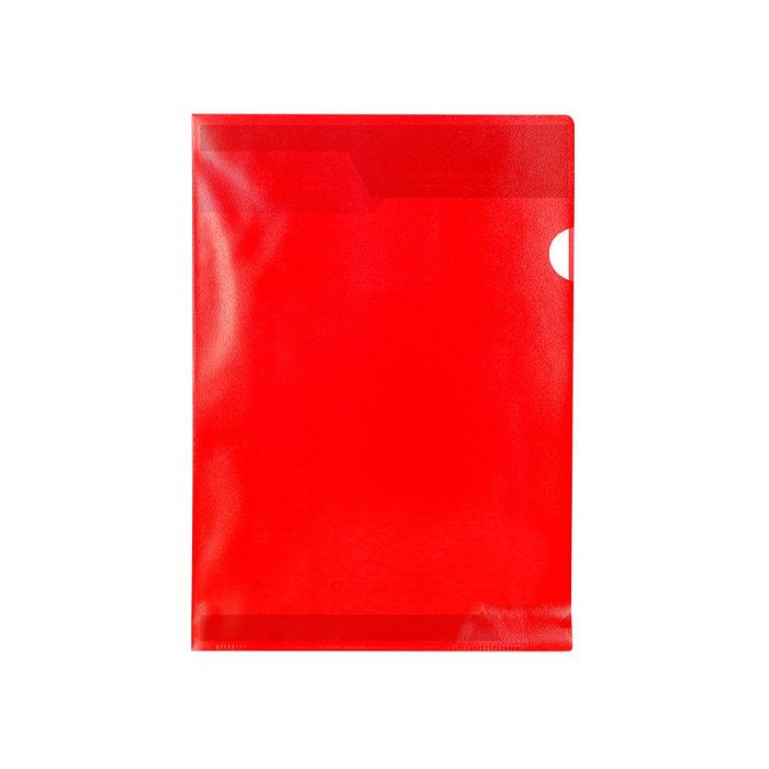 Carpeta Dossier Uñero Plastico Q-Connect Din A4 120 Micras Roja Caja De 100 Unidades
