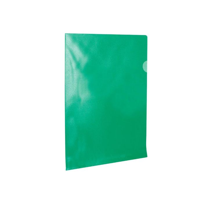 Carpeta Dossier Uñero Plastico Q-Connect Din A4 120 Micras Verde Caja De 100 Unidades 2