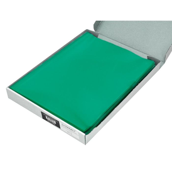 Carpeta Dossier Uñero Plastico Q-Connect Din A4 120 Micras Verde Caja De 100 Unidades 5