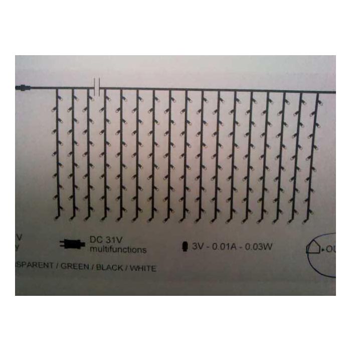 DKD Home Decor Luces Navidad Tradicional Amarillo 100 x 100 cm 5mm IP44 LED 1