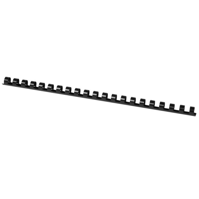 Canutillo Q-Connect Redondo 12 mm Plastico Negro Capacidad 102 Hojas Caja De 100 Unidades 1