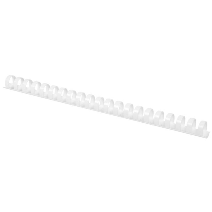 Canutillo Q-Connect Redondo 18 mm Plastico Blanco Capacidad 160 Hojas Caja De 50 Unidades 1