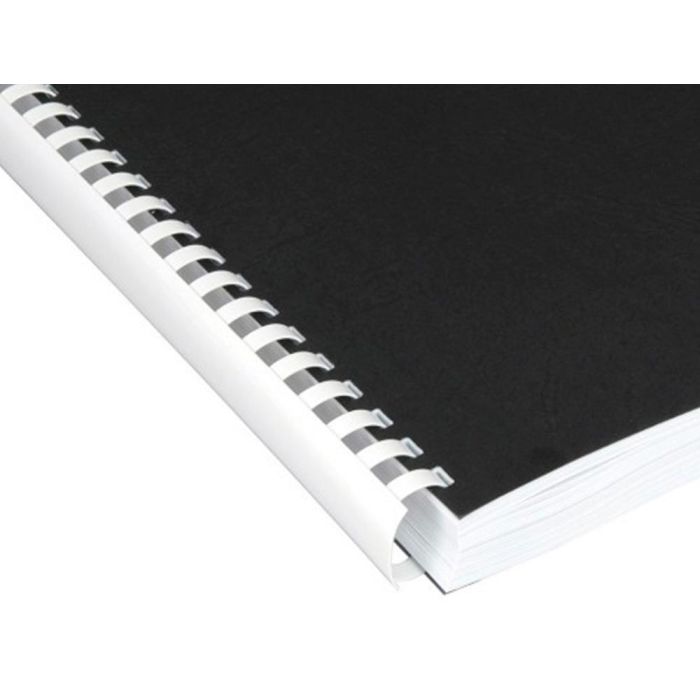 Canutillo Q-Connect Redondo 25 mm Plastico Blanco Capacidad 225 Hojas Caja De 50 Unidades 5 Canutillo Q-Connect Redondo 25 mm Plastico Blanco Capacidad 225 Hojas Caja De 50 Unidades 5