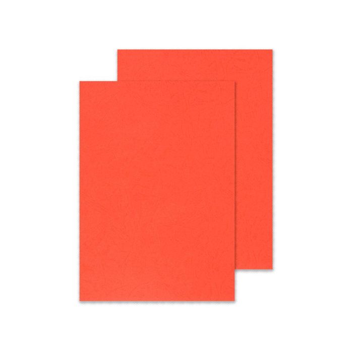 Tapa De Encuadernacion Q-Connect Carton Din A4 Rojo Simil Piel 250 gr Caja De 100 Unidades 1