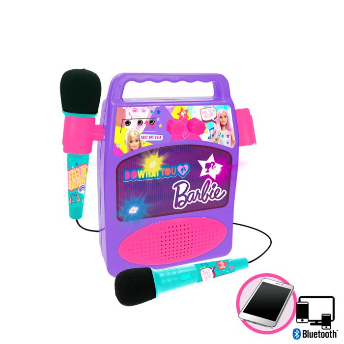 Altavoz con Micrófono Karaoke Barbie