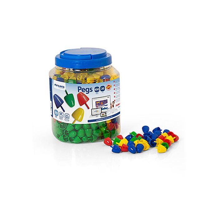 Juego Miniland Pegs Bote De 650 Piezas De 20 mm 1