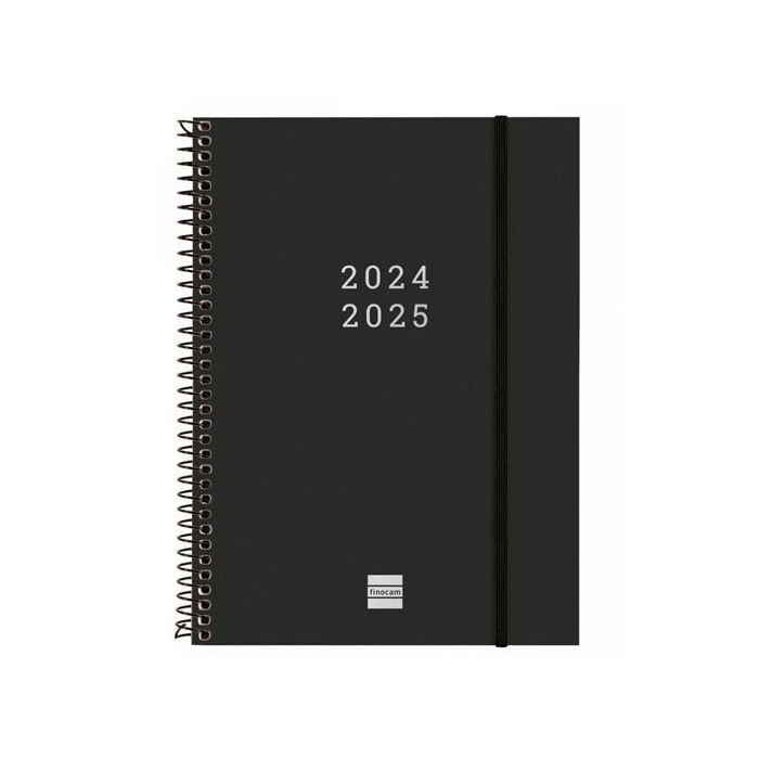 Agenda Finocam Negro A5 15,5 x 21,2 cm 2024-2025