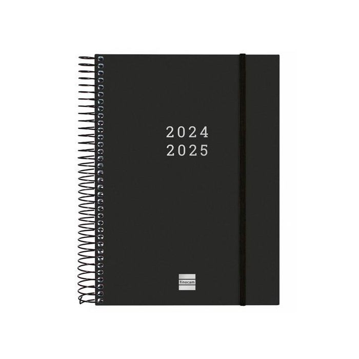 Agenda Finocam Negro A5 15,5 x 21,2 cm 2024-2025