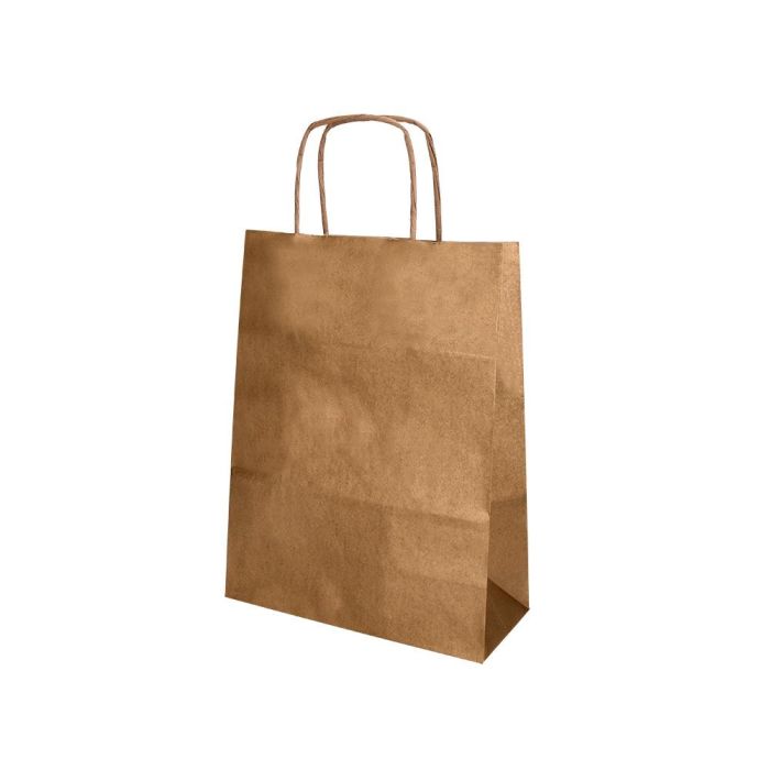 Bolsa Kraft Q-Connect Natural Asa Retorcida 240x100X310 mm 25 unidades 1