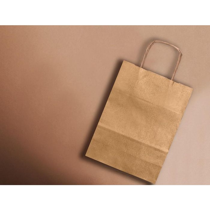 Bolsa Kraft Q-Connect Natural Asa Retorcida 240x100X310 mm 25 unidades 8