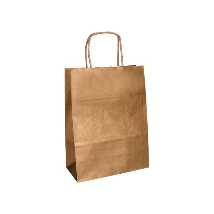 Bolsa Kraft Q-Connect Natural Asa Retorcida 240x100X310 mm 25 unidades 3