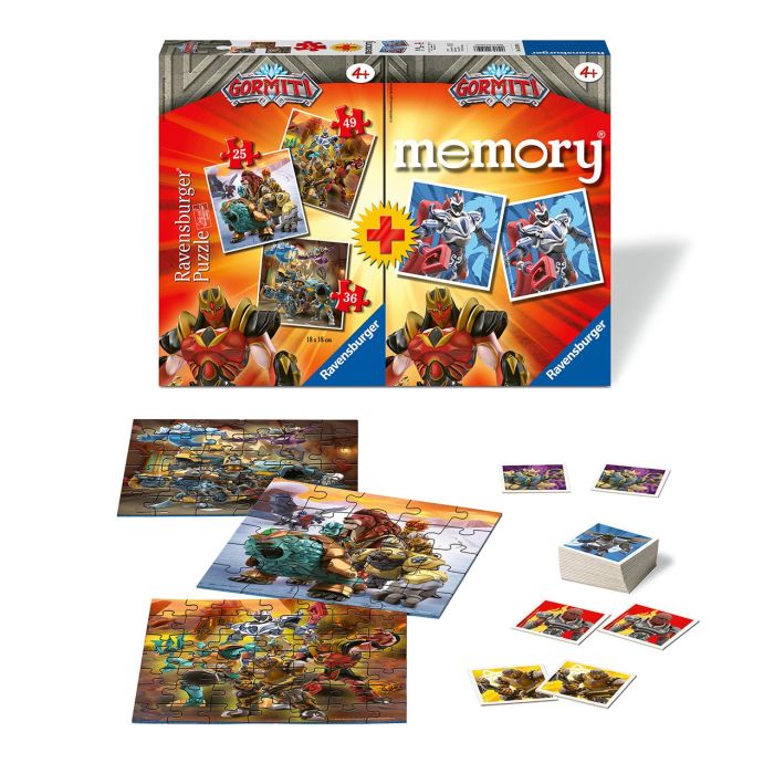 Multipack Memory+3 Puzzles Gormiti 20519 Ravensburger