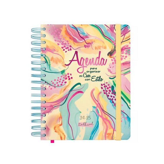 Agenda Finocam Talkual Style Multicolor Cuarto 15,5 x 21,7 cm 2024-2025