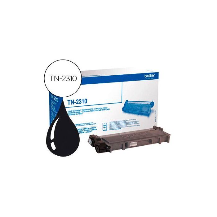 Toner Brother Tn-2310 Dcp-L2500D - Hl-L2300D - Mfc-L2700Dw - Mfc-L2720Dw Negro 1200 Pag