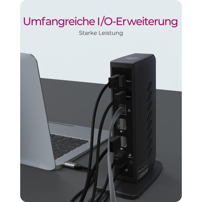 ICY BOX IB-DK2252AC Docking Station Notebook USB-C, 6x USB 3.2, 2x HDMI, Ethernet, 4K Ultra HD Negro 6