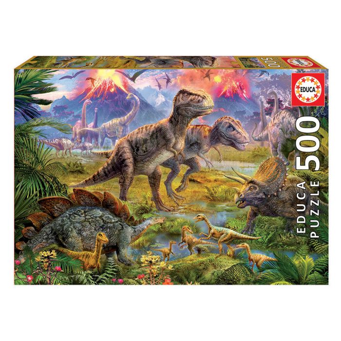 Puzzle 500 Piezas Encuentro De Dinosaurios 15969 Educa