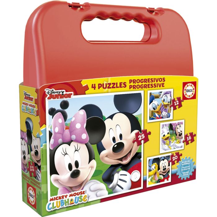 Set de 4 Puzzles Disney Mickey Mouse Progressive Educa 16505 (12-16-20-25 pcs)