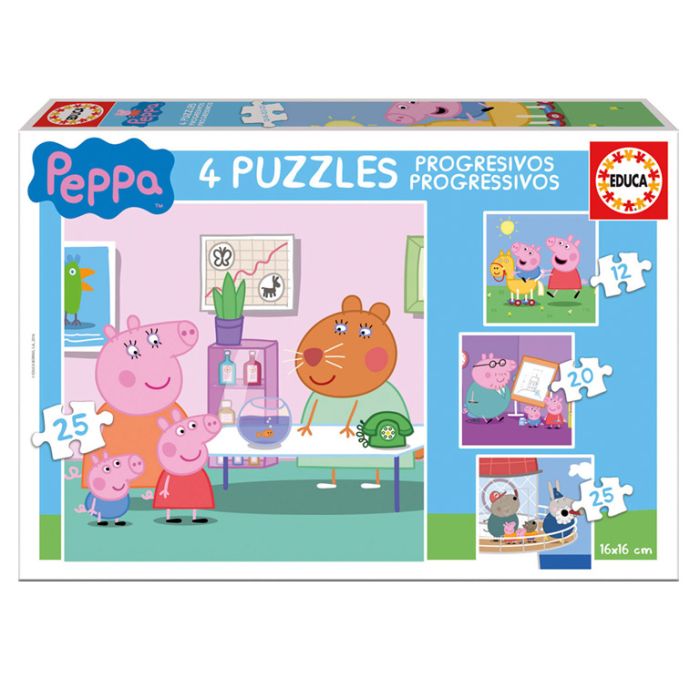 Progresivos Peppa Pig 12-16-20-25 16817 Educa