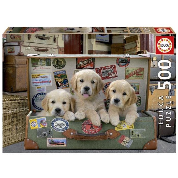 Puzzle 500 Cachorros En El Equipaje 17645 Educa