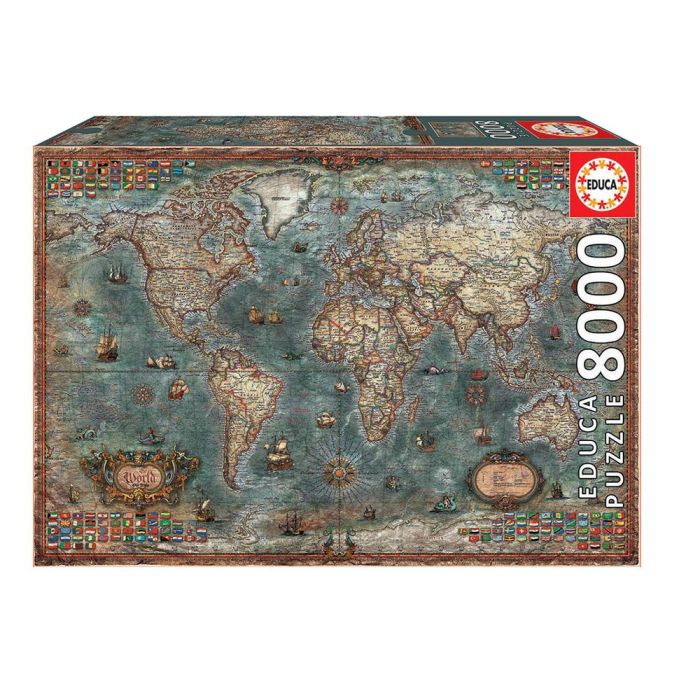 Puzzle 8000 Mapamundi Historico 18017 Educa