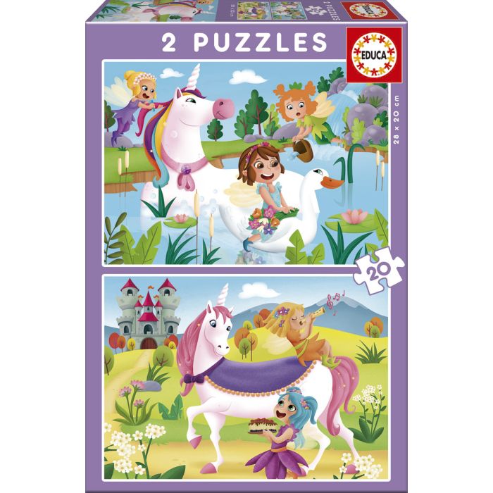 Puzzles 2X20 Unicornios Y Hadas 18064 Educa